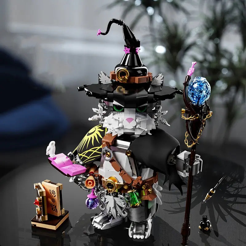 Wizard Cat Magic Animal Building Blocks Set Educational DIY Toys