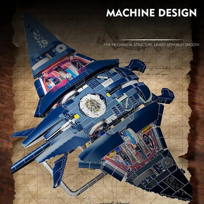 Mechanical Manta Ray Design Building Blocks Toy, 1 Box Creative Blocks Building Toy