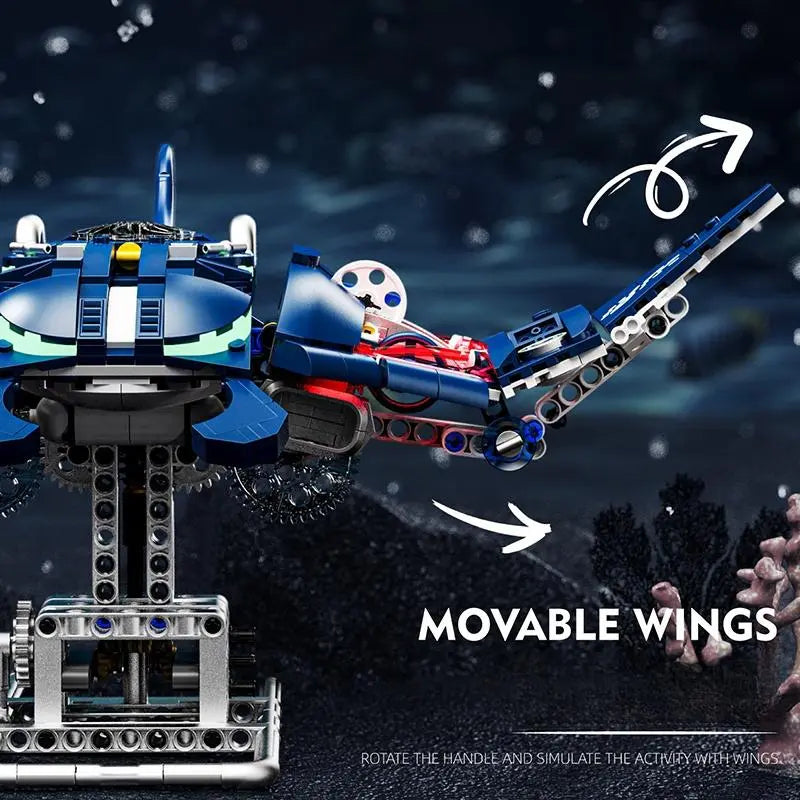 Mechanical Manta Ray Design Building Blocks Toy, 1 Box Creative Blocks Building Toy