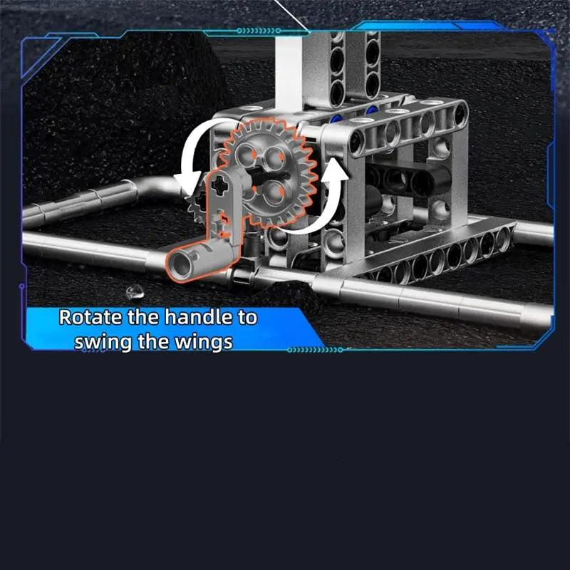 Mechanical Manta Ray Design Building Blocks Toy, 1 Box Creative Blocks Building Toy