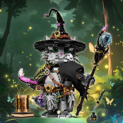 Wizard Cat Magic Animal Building Blocks Set Educational DIY Toys