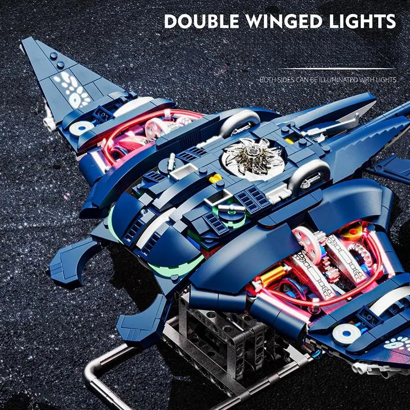 Mechanical Manta Ray Design Building Blocks Toy, 1 Box Creative Blocks Building Toy