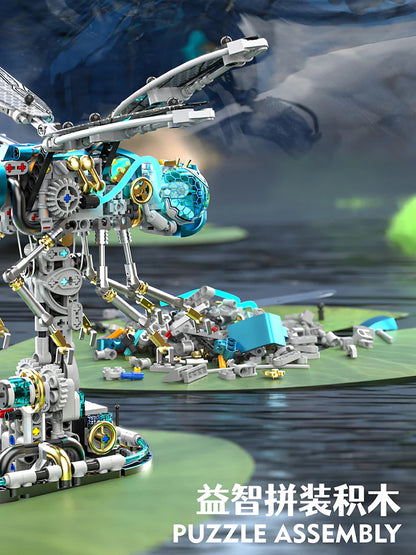 Mechanical Dragonfly WIth Stand Bricks Assembled Building Blocks Set