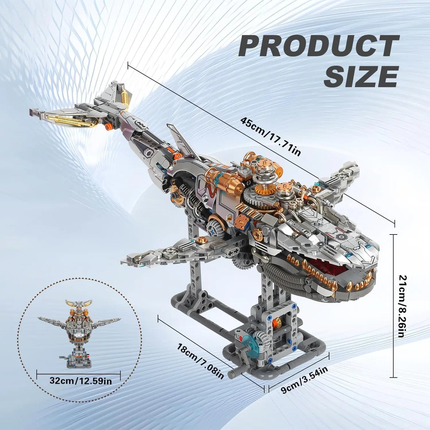 Mechanical Whale Metal Building Blocks